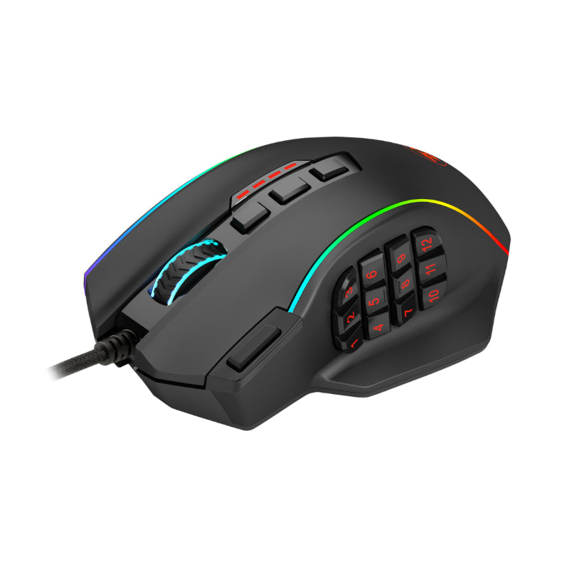 Image 2 for REDRAGON PERDICTION 4 12400DPI RGB MMO Ergo Gaming Mouse - Black