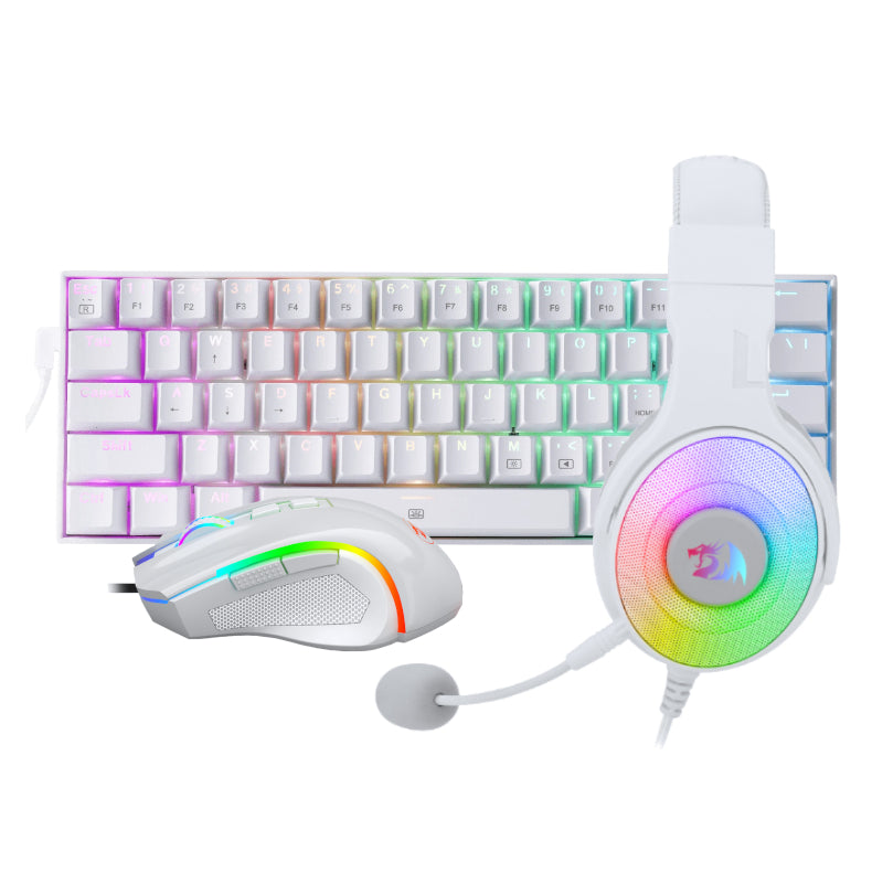 Image 1 for REDRAGON 3IN1 MS|HS|KB WIRED COMBO - WHITE
