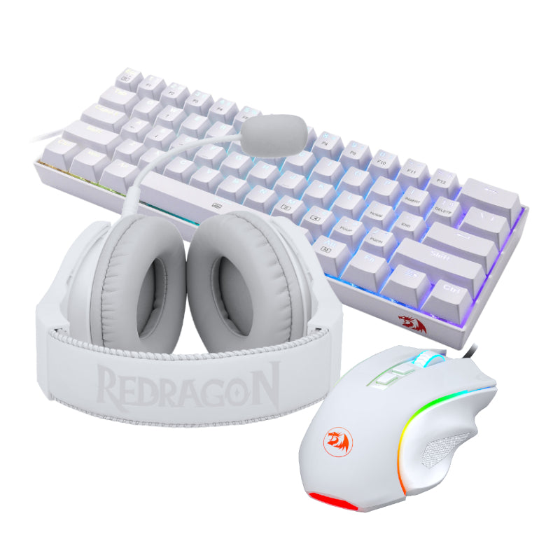 Image 2 for REDRAGON 3IN1 MS|HS|KB WIRED COMBO - WHITE