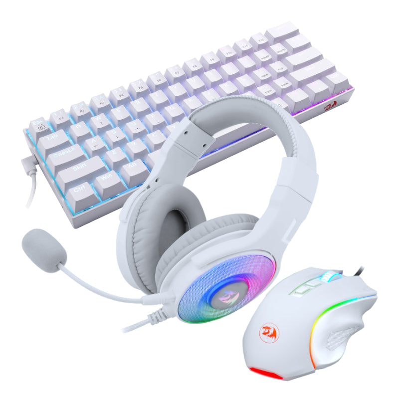 Image 3 for REDRAGON 3IN1 MS|HS|KB WIRED COMBO - WHITE