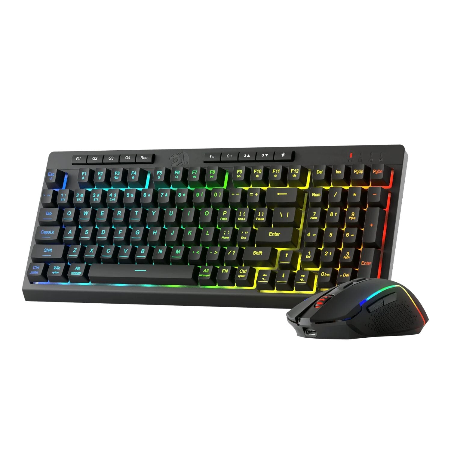 Image 1 for Redragon RYLO PRO S142 Tri-Mode RGB Gaming Keyboard and Mouse Combo
