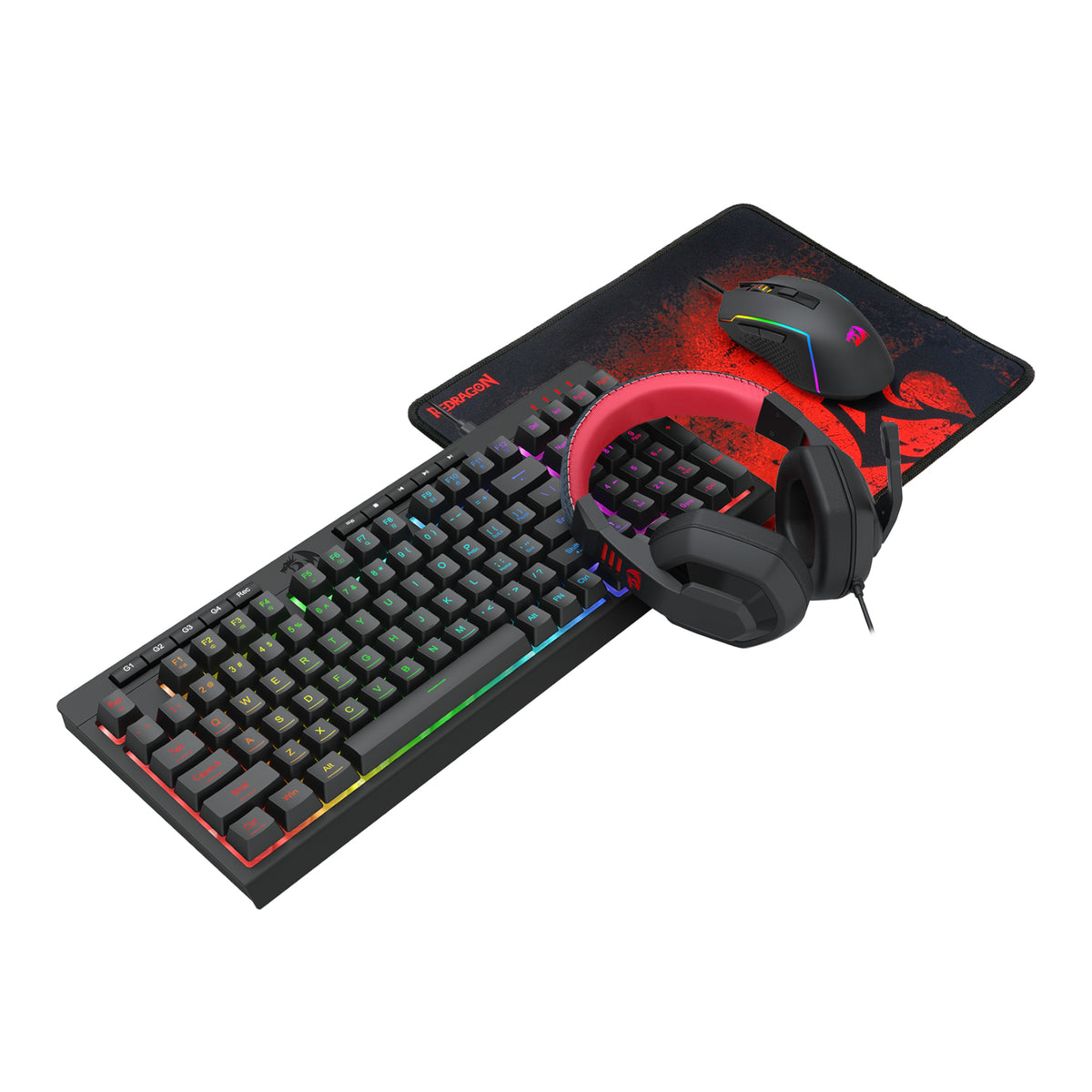 Image 2 for Redragon 4-in-1 Keyboard | Mouse | Mousepad | Headset Gaming Combo