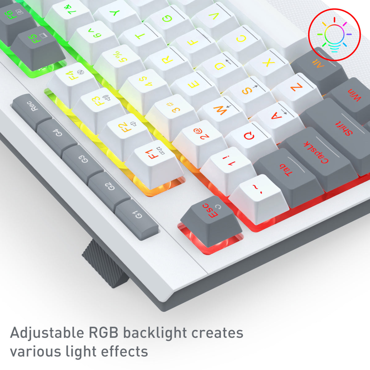 Image 6 for Redragon S151 Wired RGB Gaming Keyboard and Mouse Combo - White and Grey