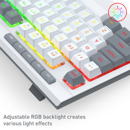 Image 6 for Redragon S151 Wired RGB Gaming Keyboard and Mouse Combo - White and Grey
