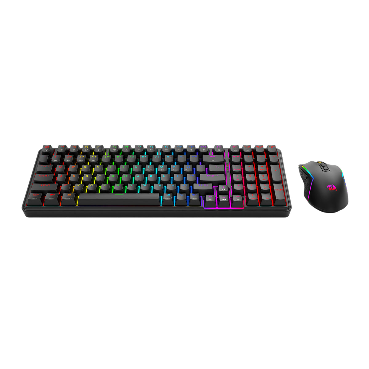 Image 3 for Redragon S162 RGB 3-Mode Wireless Mechanical Gaming Keyboard and Mouse Combo - Black