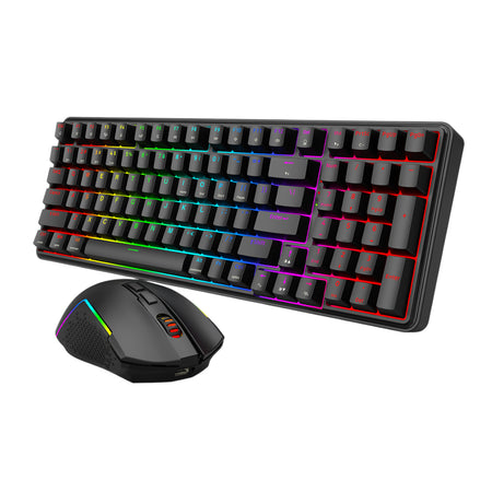 Image 4 for Redragon S162 RGB 3-Mode Wireless Mechanical Gaming Keyboard and Mouse Combo - Black