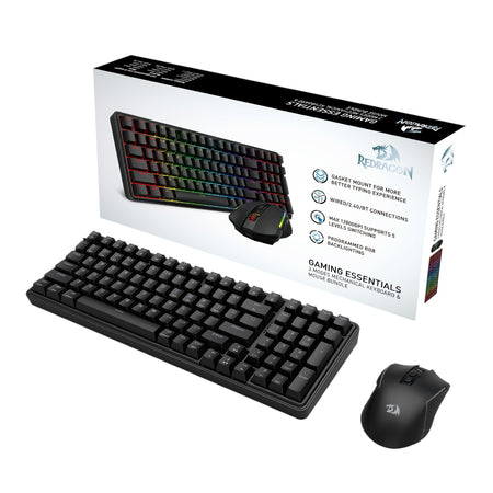Image 8 for Redragon S162 RGB 3-Mode Wireless Mechanical Gaming Keyboard and Mouse Combo - Black