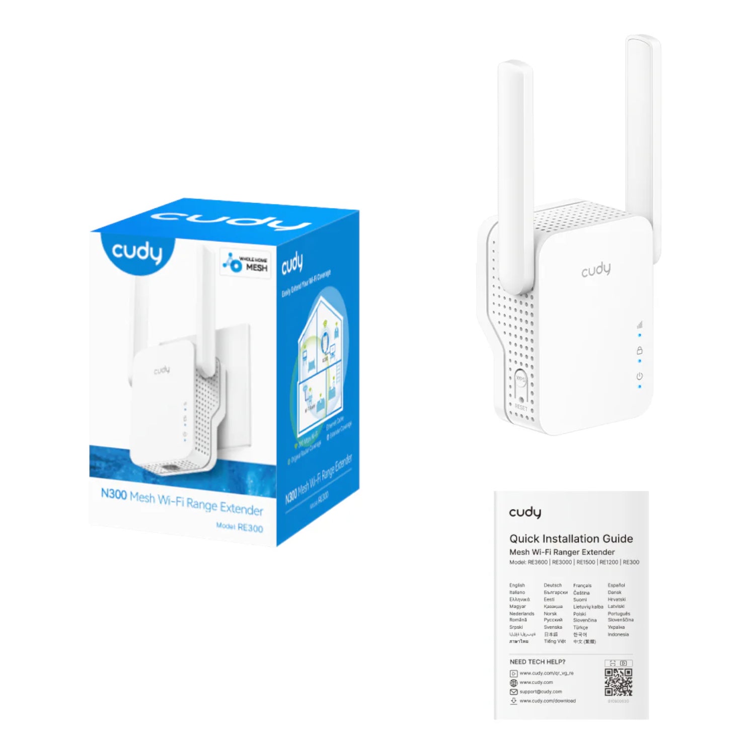 Image 4 for Cudy N300 Mesh Wi-Fi Range Extender | Wall Plug