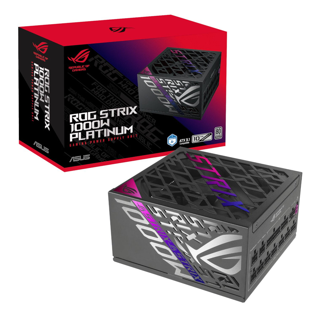 Image 1 for ASUS ROG STRIX 1000W 80 PLUS Platinum ATX 3.1 Fully-Modular Power Supply