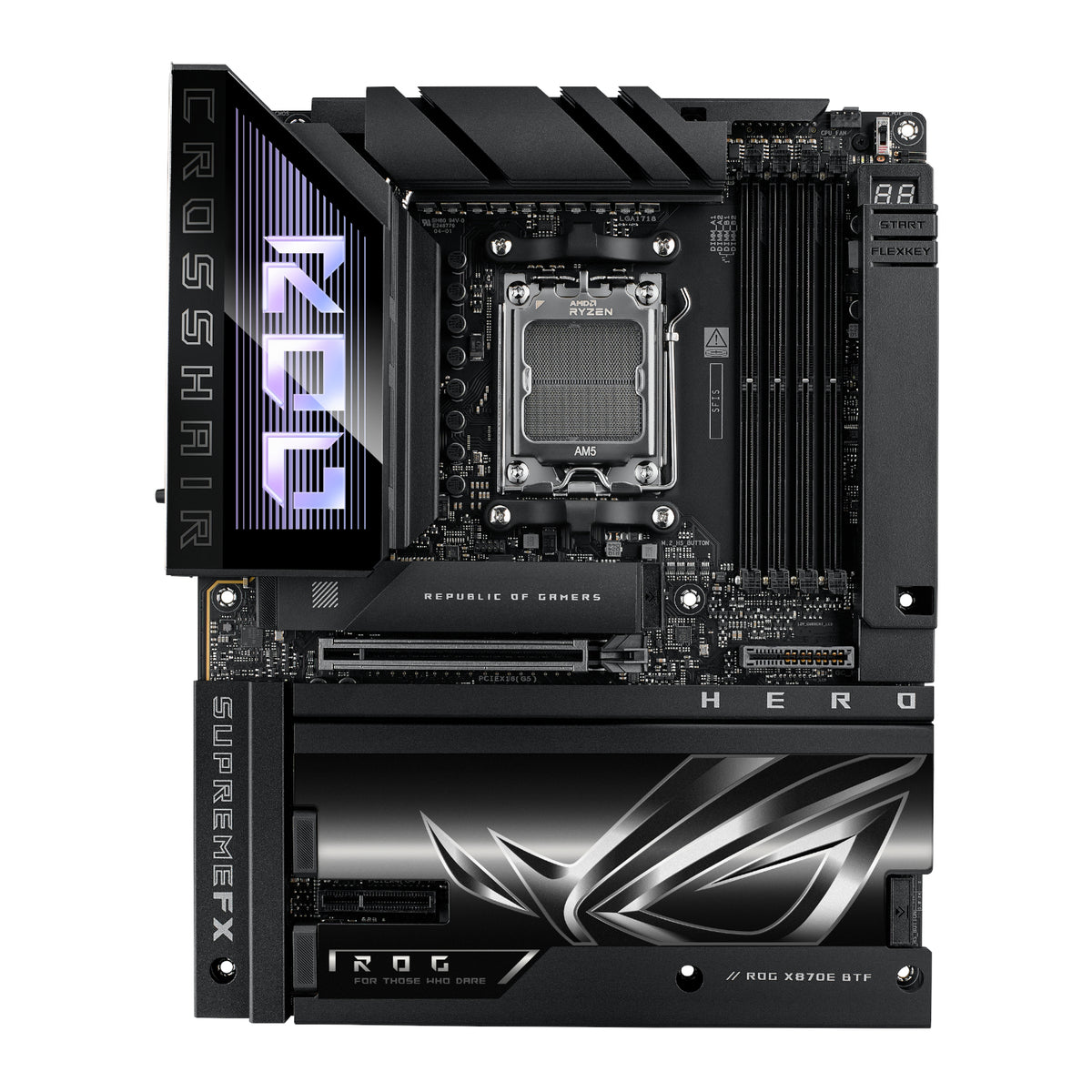Image 2 for ASUS ROG CROSSHAIR X870E HERO BTF AMD AM5 ATX Gaming Motherboard