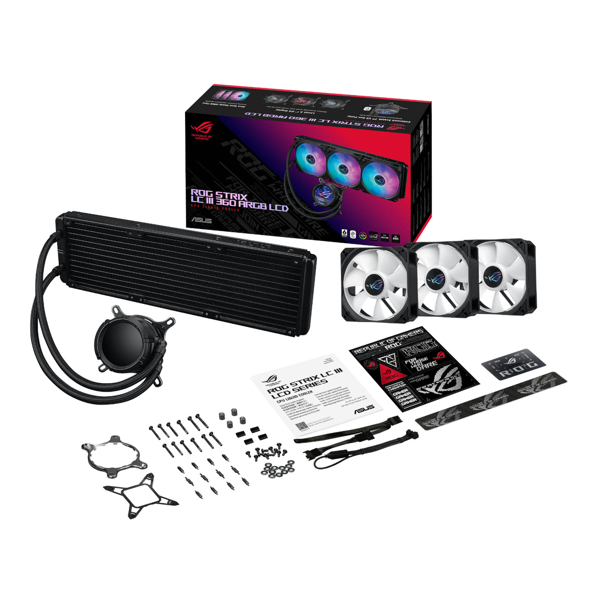 Image 3 for Asus ROG STRIX LC III 360 ARGB LCD All-in-one CPU Liquid Cooler - Black