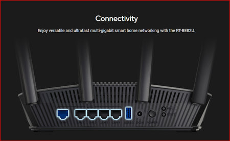 Image 4 for ASUS RT-BE82U Wi-Fi 7 Dual-Band 2.5GbE Router - Black