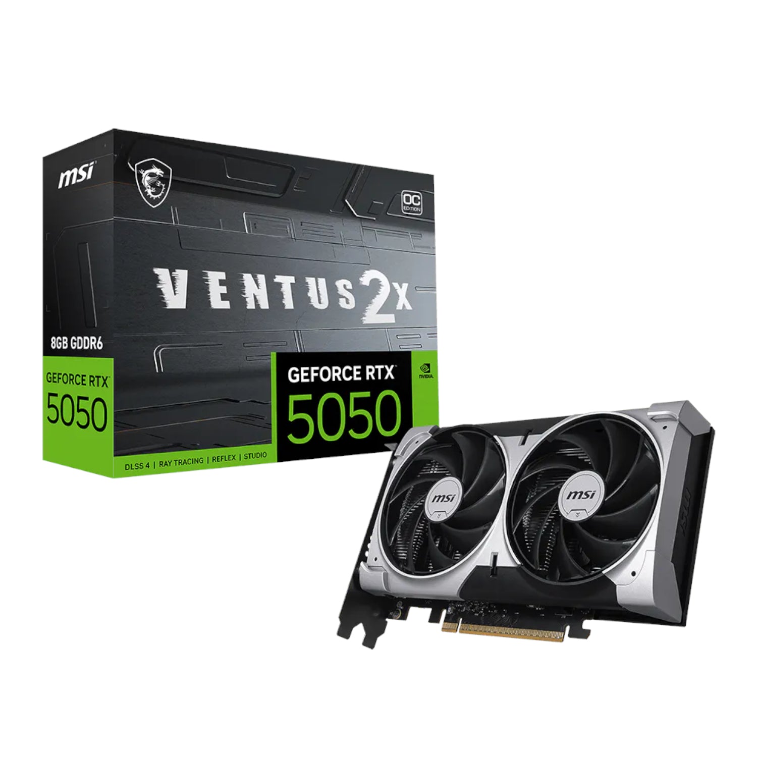 Image 1 for MSI GeForce RTX 5050 8G VENTUS 2X OC Graphics Card