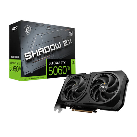 Image 1 for MSI GeForce RTX 5060 Ti SHADOW 2X OC PLUS GDDR7 16GB Graphics Card