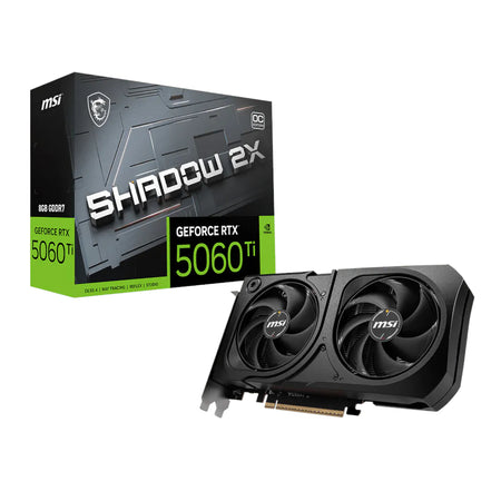 Image 1 for MSI GeForce RTX 5060 Ti SHADOW 2X OC PLUS 128-bit GDDR7 8GB Graphics Card