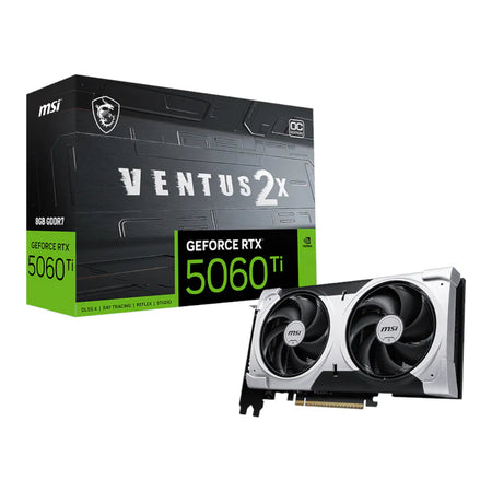 Image 1 for MSI Nvidia GeForce RTX 5060TI VENTUS 2X OC PLUS 8GB Graphics Card