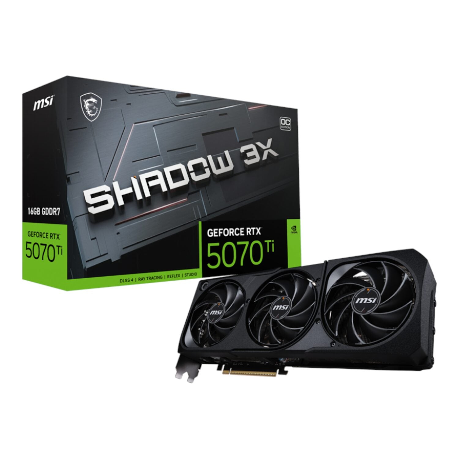 Image 1 for MSI GeForce RTX 5070 Ti 16GB GDDR7 SHADOW 3X OC Graphics Card
