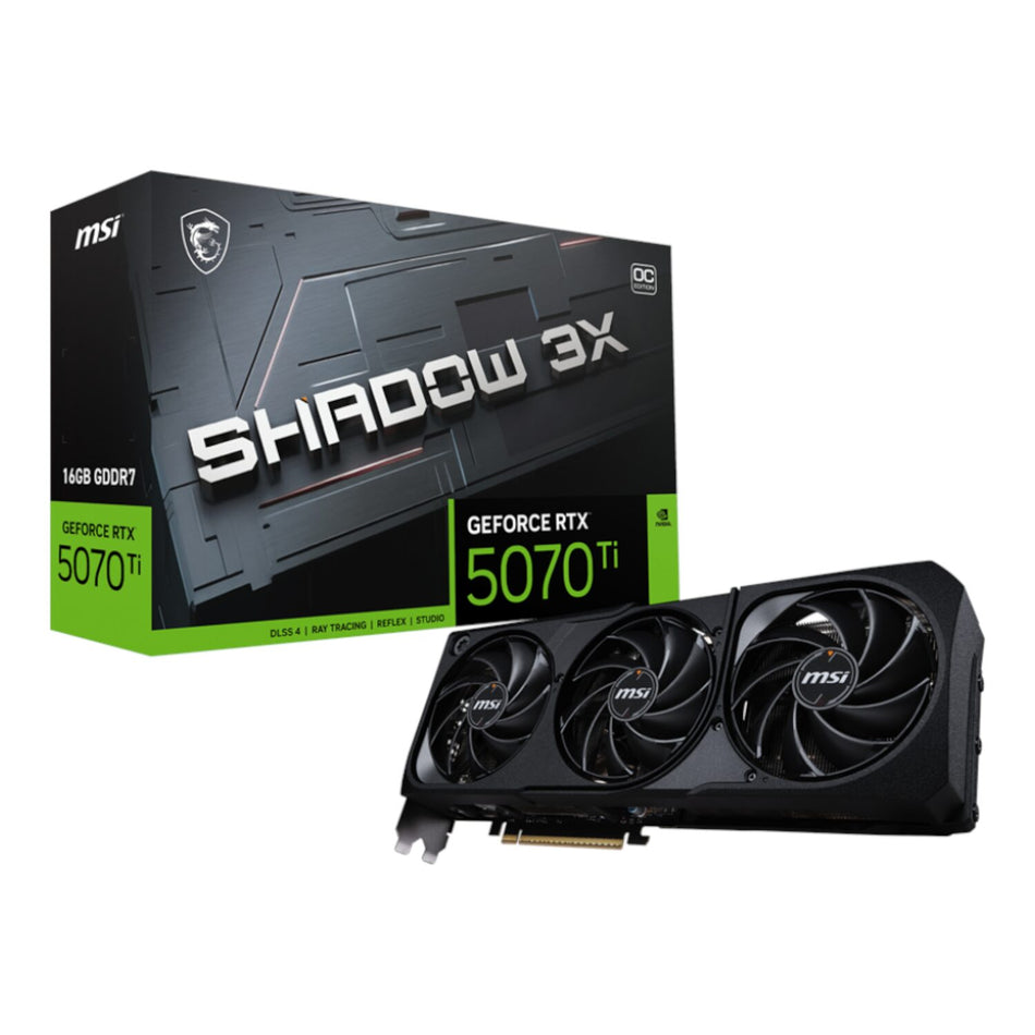 Image 1 for MSI GeForce RTX 5070 Ti 16GB GDDR7 SHADOW 3X OC Graphics Card