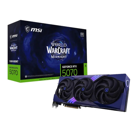 Image 1 for MSI GeForce RTX 5070 12GB World of Warcraft MIDNIGHT VOID EDITION OC Graphics Card