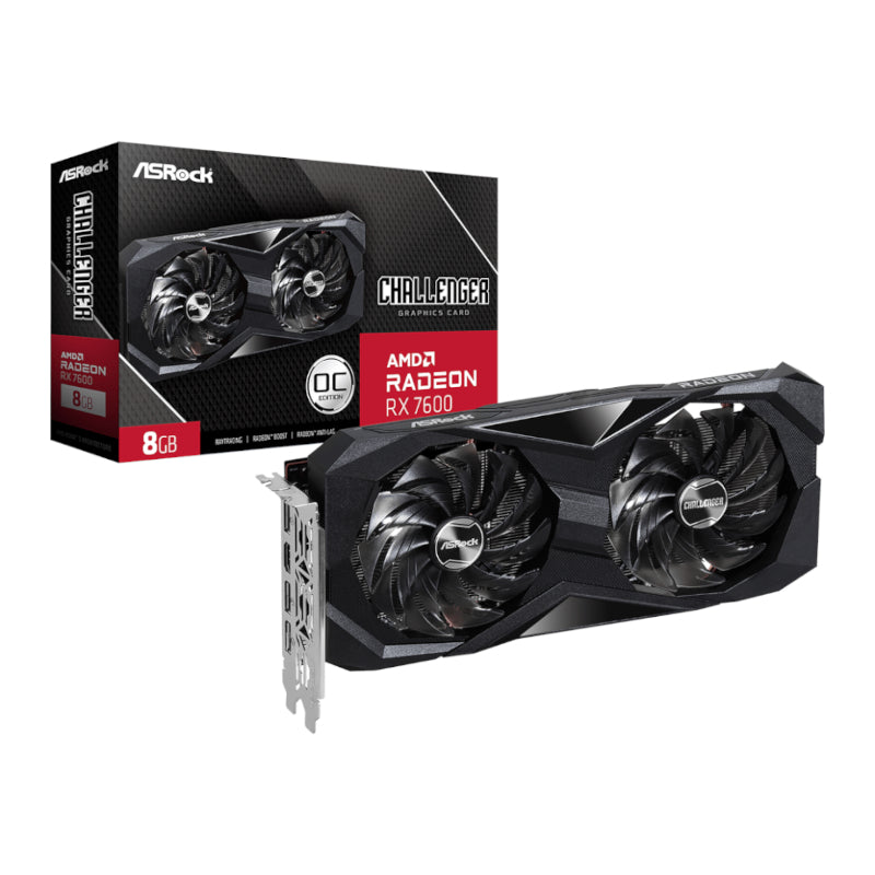 Image 1 for ASRock Radeon RX7600 Challenger 8G OC GDDR6 128-BIT Graphics Card