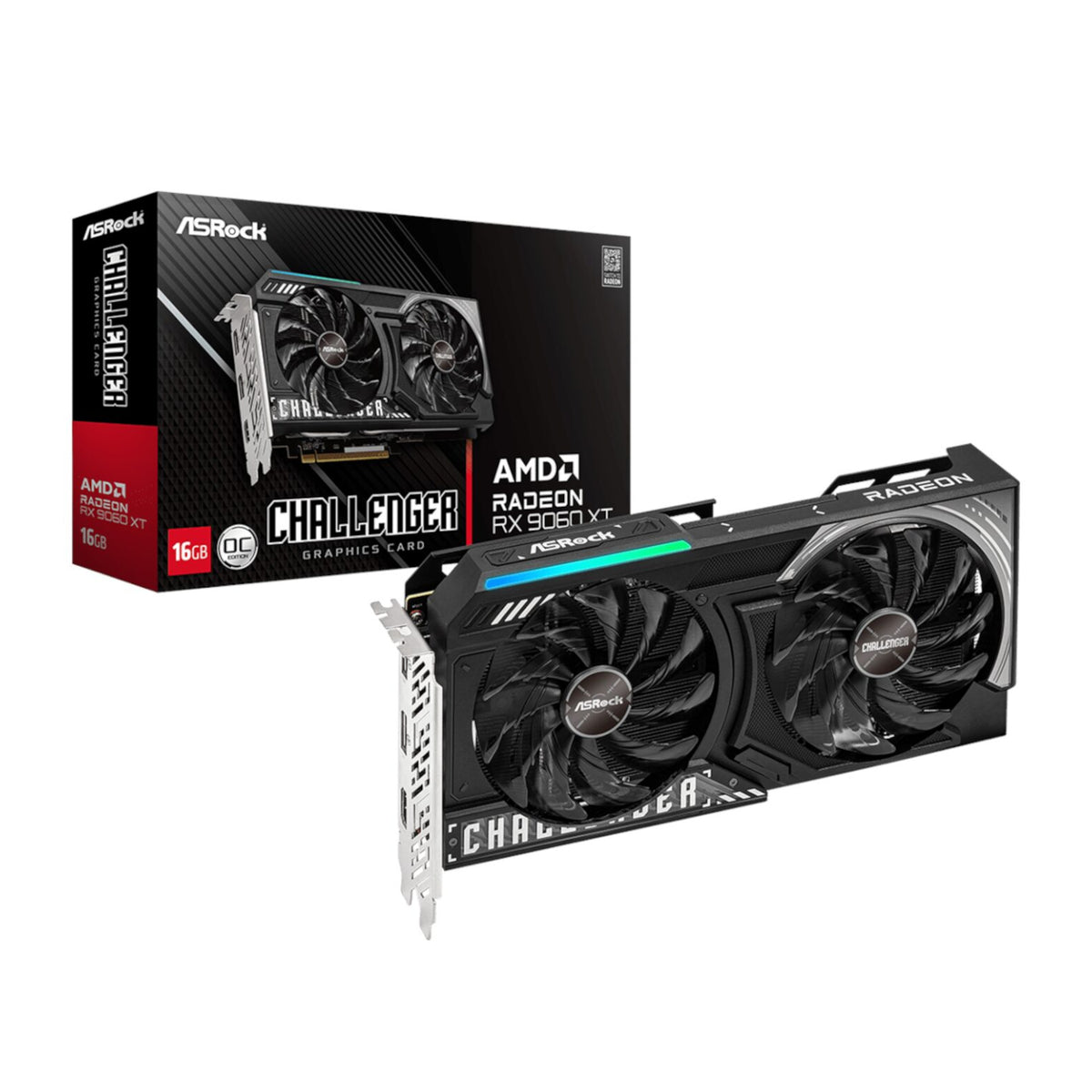 Image 1 for ASRock Radeon RX 9060 XT Challenger 16GB OC Graphics Card (RDNA™ 4, PCIe 5.0)