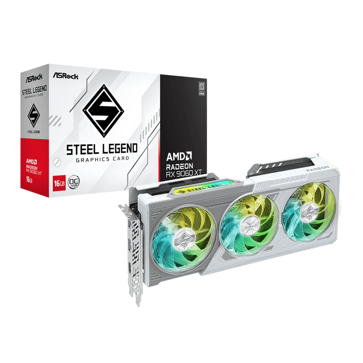 Image 1 for ASRock Radeon RX9060 XT Steel Legend 16G Graphics Card