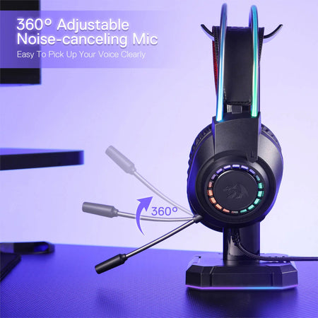 Image 3 for Redragon SCREAM Over-Ear RGB Gaming Headset - Black
