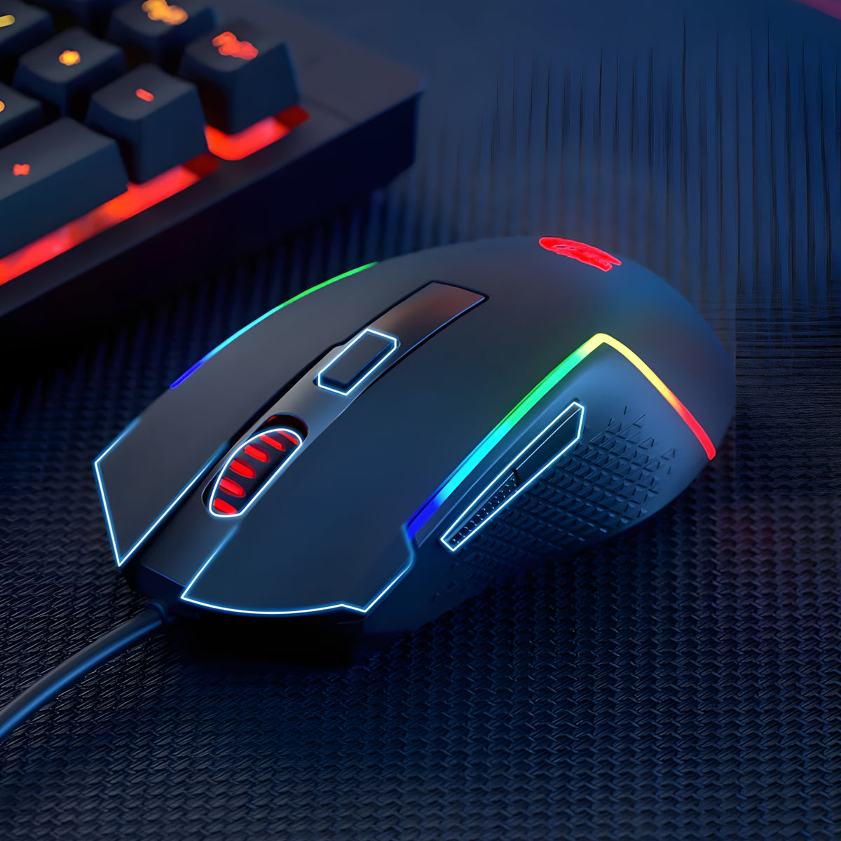 Image 3 for Redragon M616 TRIDENT 10000DPI RGB Gaming Mouse - Black