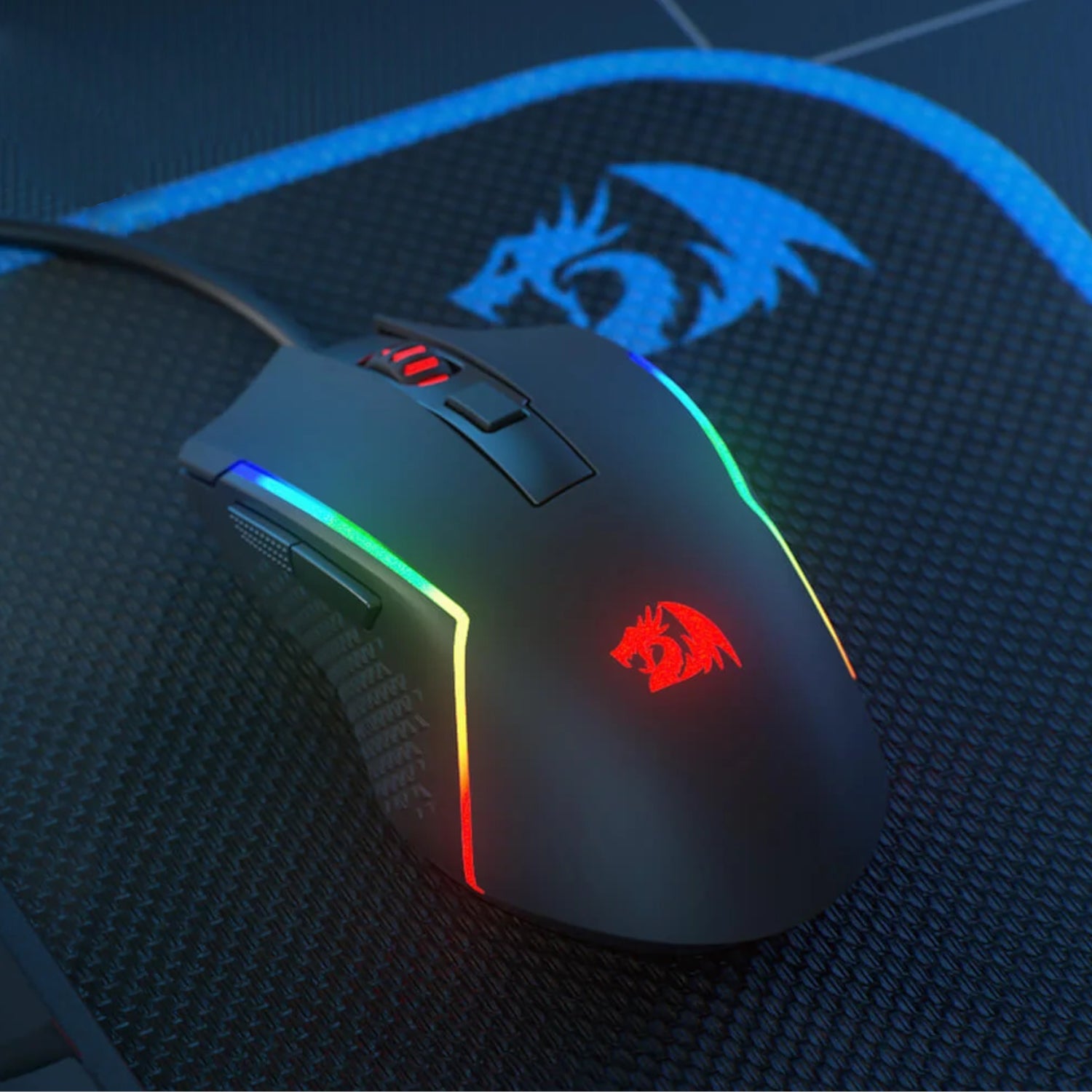 Image 2 for Redragon M616 TRIDENT 10000DPI RGB Gaming Mouse - Black