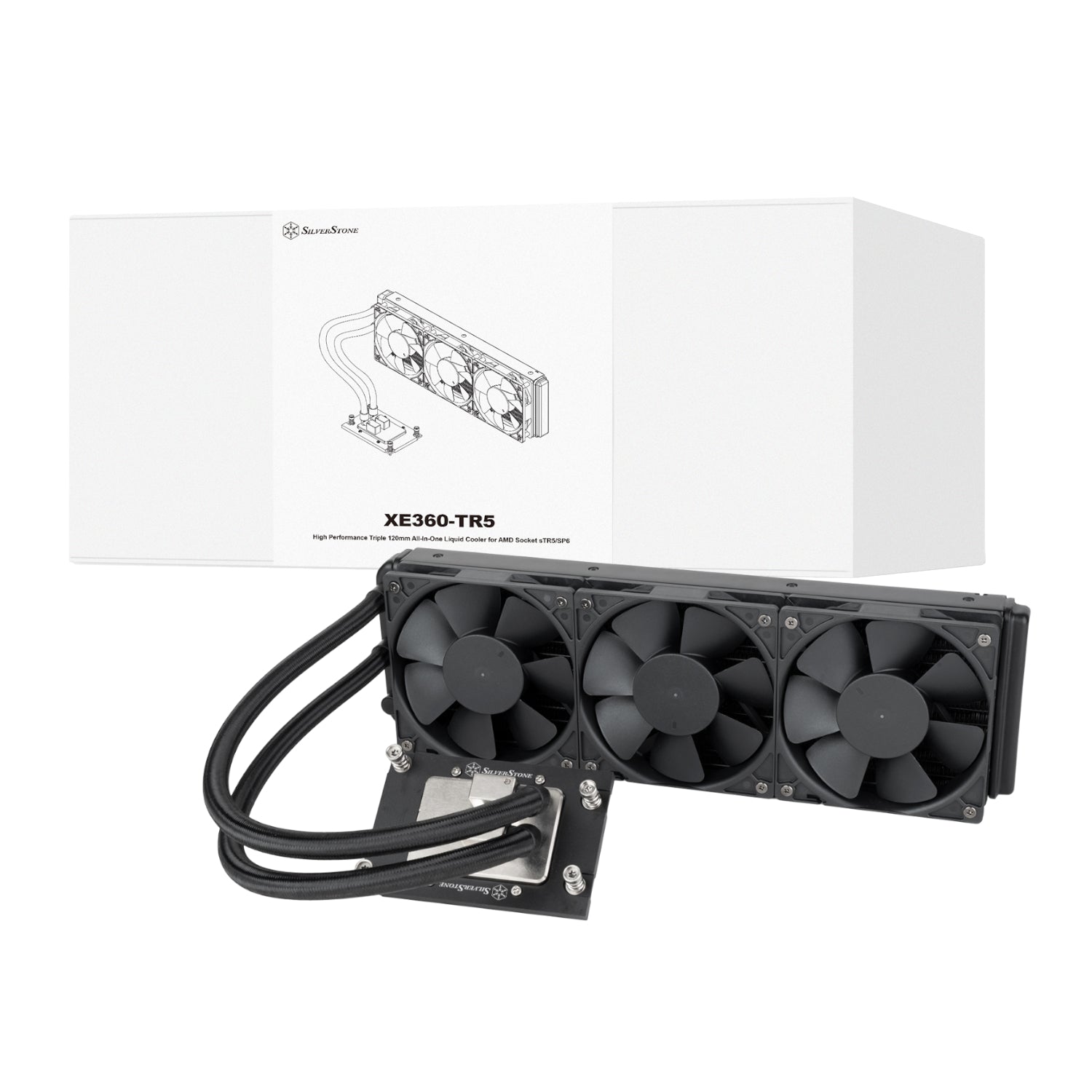 Image 1 for Silverstone XE360-TR5 High Performance 360mm AIO Liquid CPU Cooler