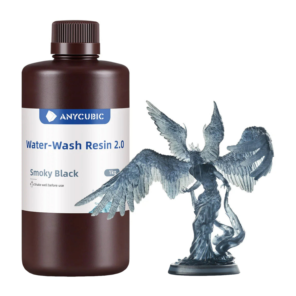 Image 1 for Anycubic Water Wash Resin 2.0 – Smoky Black