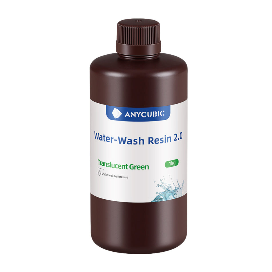Image 2 for Anycubic Water Wash Resin 2.0 – Translucent Green