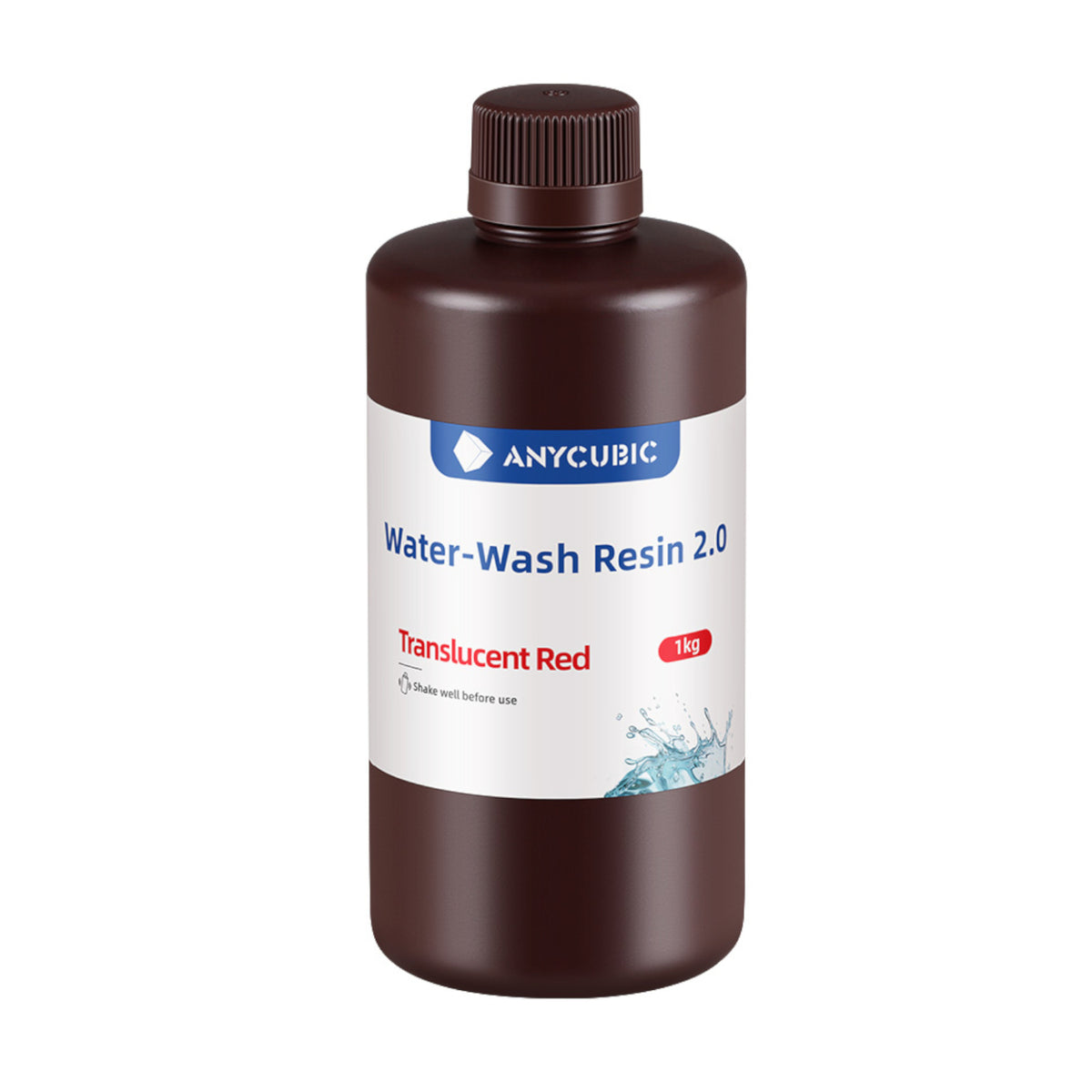 Image 2 for Anycubic Water Wash Resin 2.0 – Translucent Red