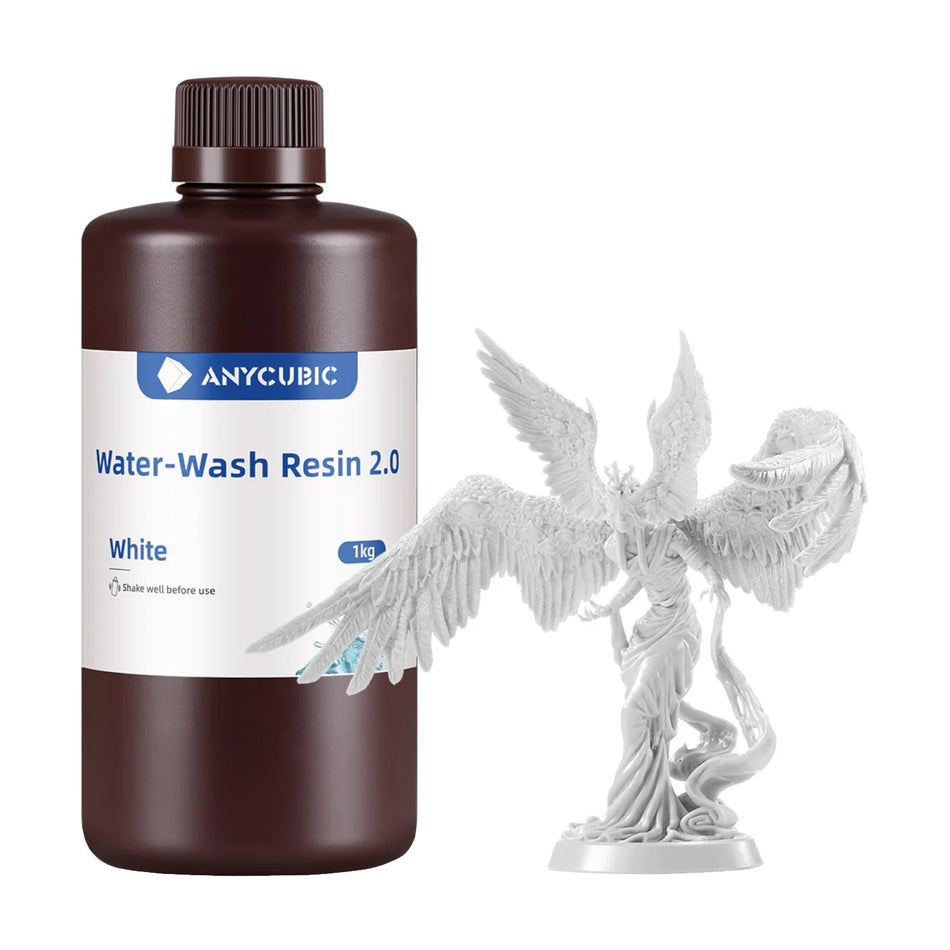 Image 1 for Anycubic Water Wash Resin 2.0 – White