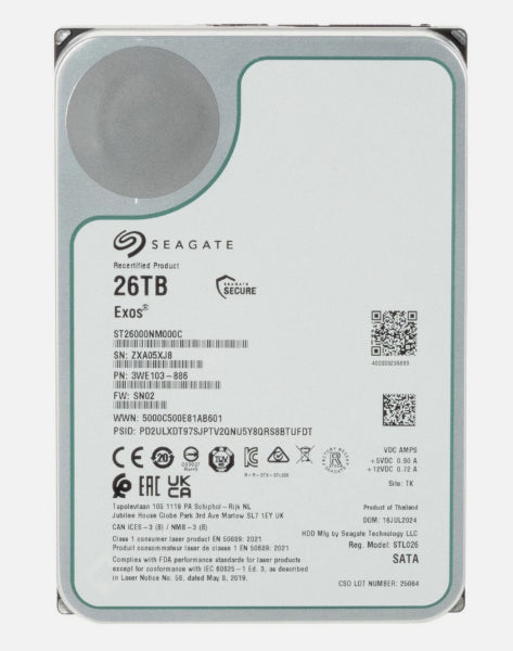Image 1 for 26TB Seagate Exos Enterprise Hard Drive