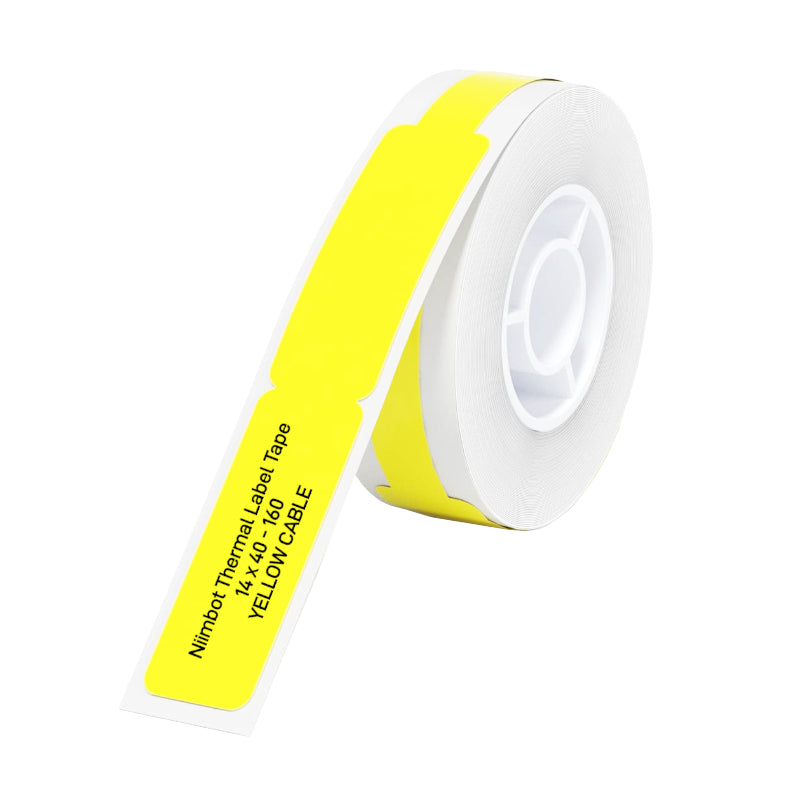 Image 1 for NIIMBOT D11/D110/D101/H1S Thermal Label 12.5x74mm - 65 Labels Per Roll - Yellow for Cable