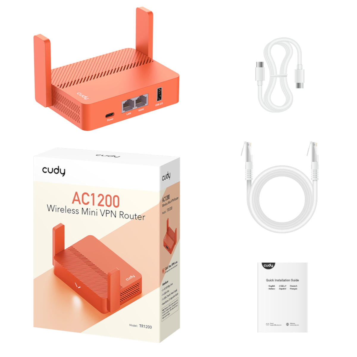 Image 5 for Cudy AC1200 Wi-Fi Mini VPN Router - Orange