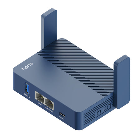 Image 3 for Cudy AX3000 2.5G Wi-Fi 6 Mini VPN Travel Router - Navy Blue