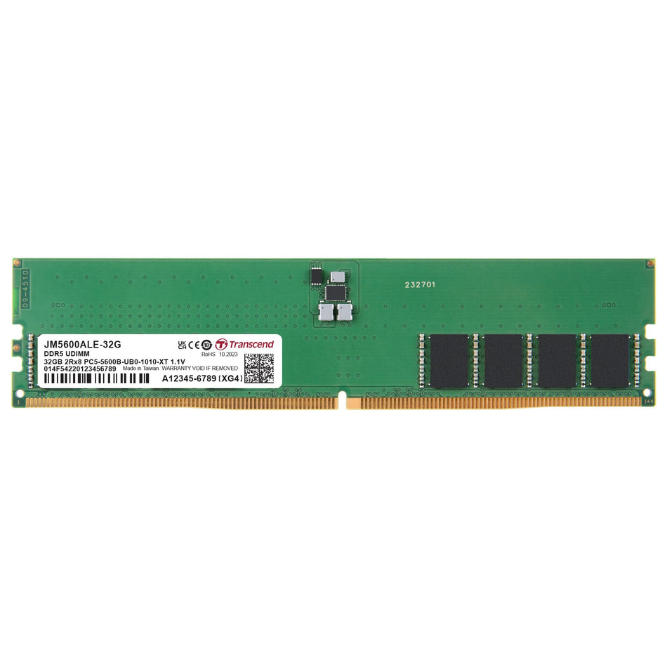 TRANSCEND 32GB DDR5-5600 Embedded Unbuffered DESKTOP Long DIMM 2RX8 CL46  (2Gx8)x16