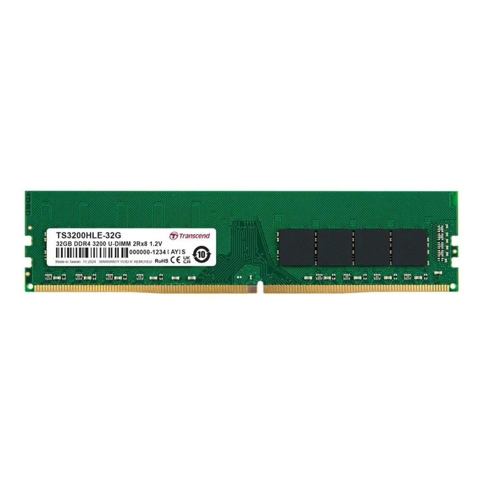 TRANSCEND 32GB DDR4-3200 DESKTOP U-DIMM 2RX8 CL22