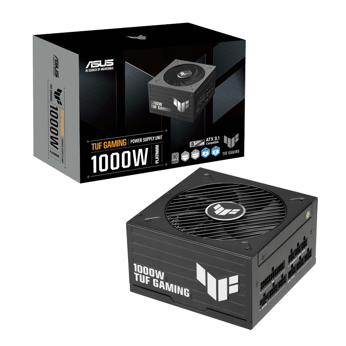 Image 1 for ASUS TUF Gaming 1000W 80 PLUS Platinum ATX 3.1 Modular Power Supply