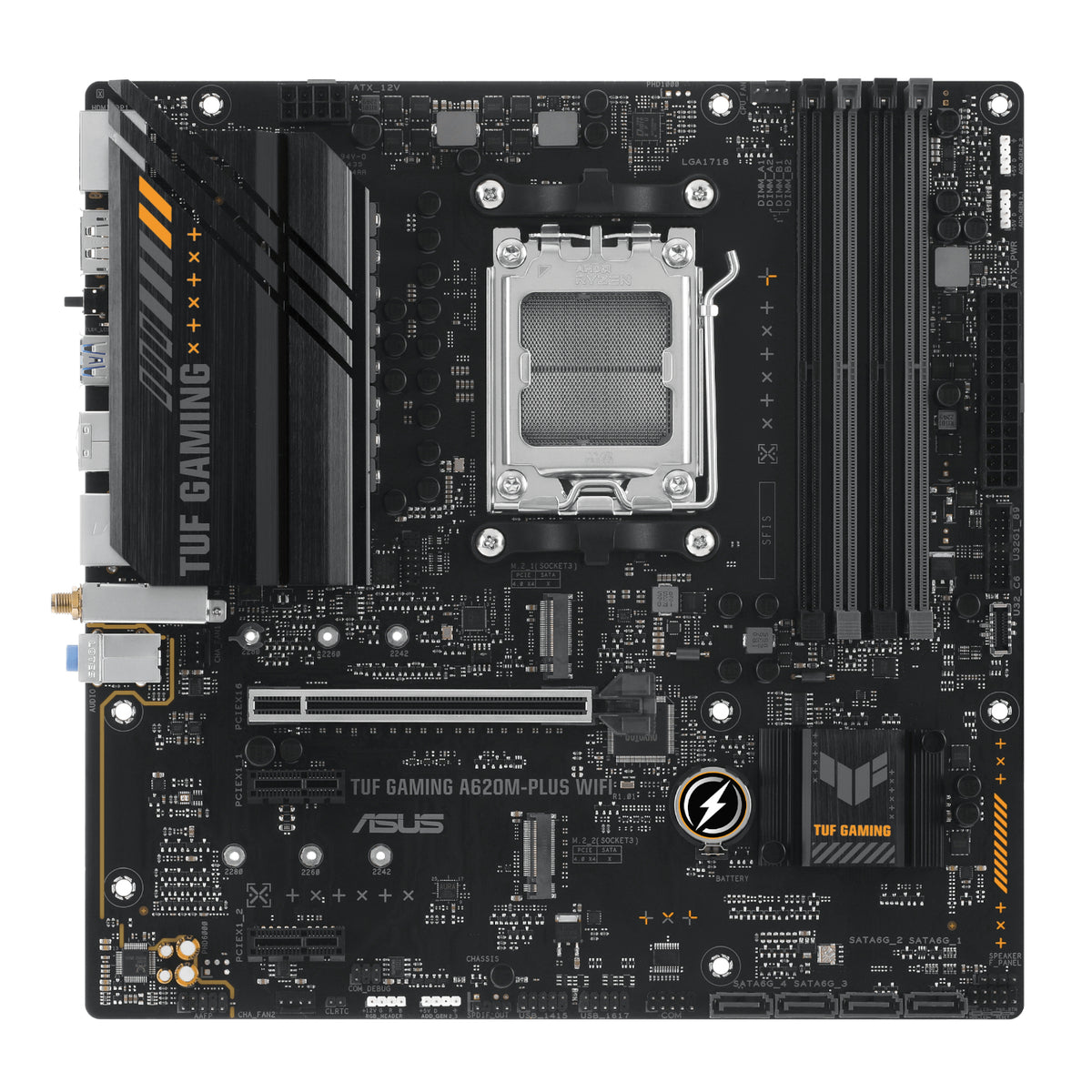 Image 2 for Asus TUF Gaming A620M-PLUS AM5 WIFI M-ATX Motherboard