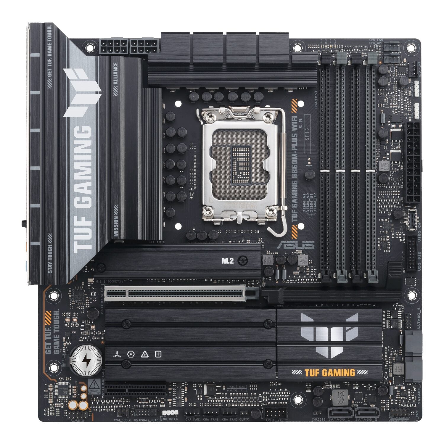 Image 2 for Asus TUF Gaming B860M-Plus Wi-Fi M-ATX Motherboard – Intel LGA1851, DDR5, PCIe 5.0. Wi-Fi 7
