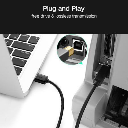 Image 5 for UGREEN US210 USB-A Printer Cable 2M - Black