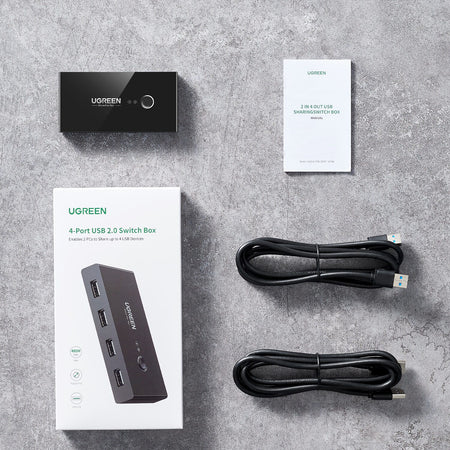 Image 5 for UGREEN USB 3.0 4-Port Switch Box, with 1.5m USB Cables