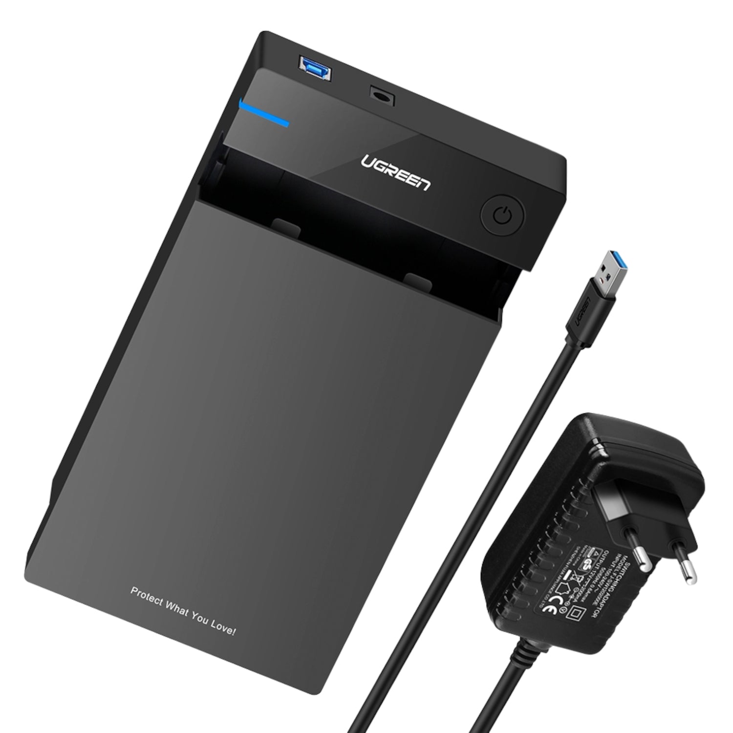 Image 1 for UGREEN 3.5" SATA Hard Drive USB 3.0 Enclosure 5Gbps – Black