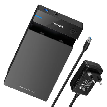 Image 1 for UGREEN 3.5" SATA Hard Drive USB 3.0 Enclosure 5Gbps – Black