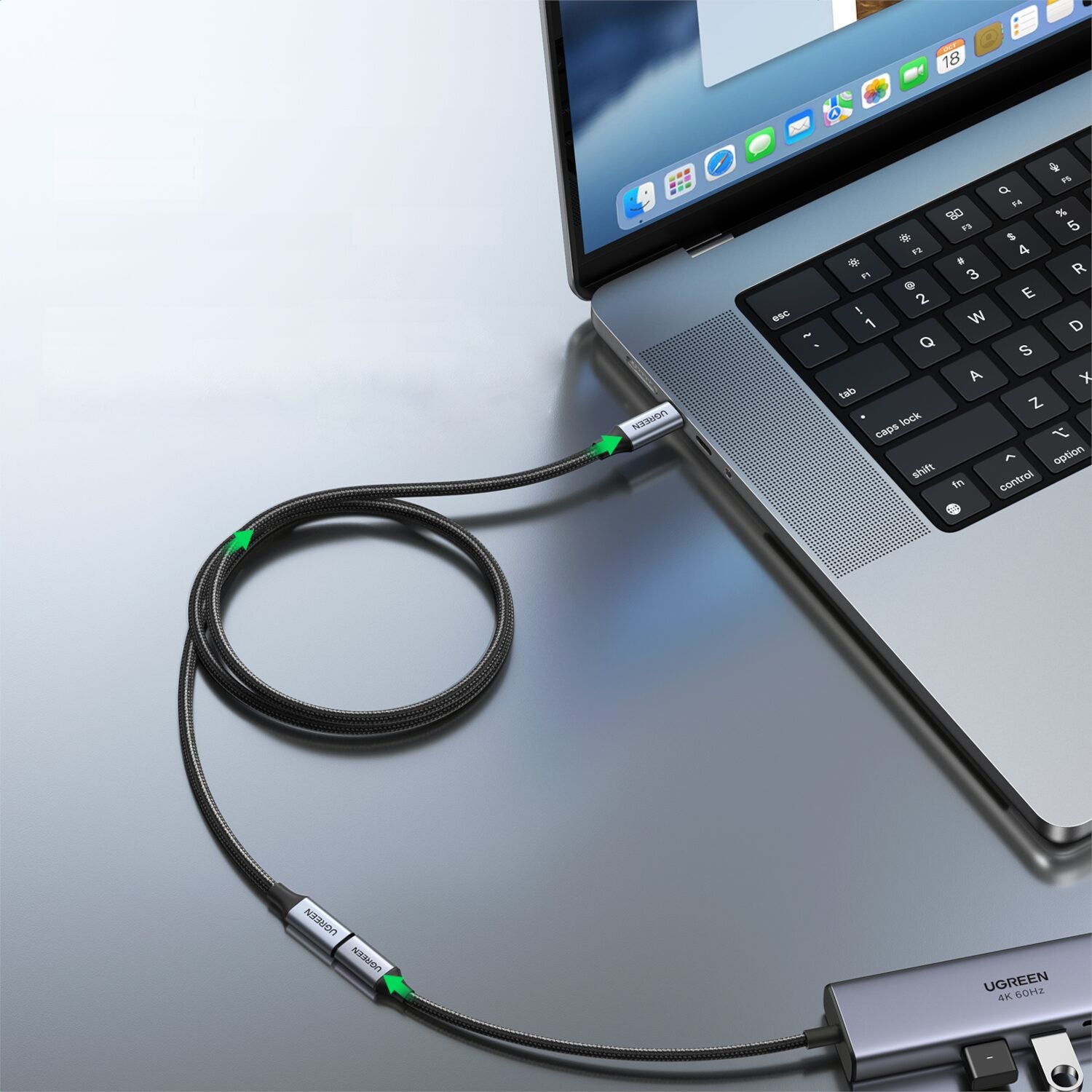 Image 4 for UGREEN Type-C 3.1 Gen2 Extension Cable – 10Gbps, PD 100W (1m)