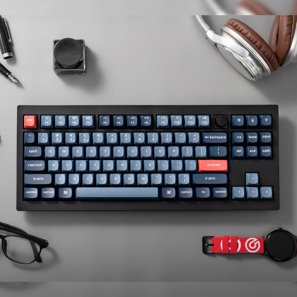 Image 5 for Keychron V3 Max QMK/VIA 80% Wireless Custom Mechanical Keyboard (Red Switch) – Carbon Black