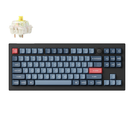 Image 1 for Keychron V3 Max QMK/VIA 80% Wireless Custom Mechanical Keyboard (Banana Switch) – Carbon Black